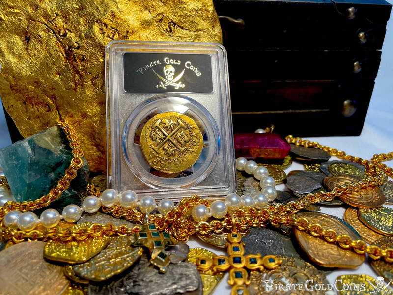 Peru 8 Escudos 1707 "Finest Known" PCGS 62 "1715 Fleet Shipwreck" 12