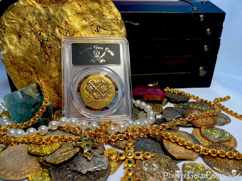 Peru 8 Escudos 1707 "Finest Known" PCGS 62 "1715 Fleet Shipwreck" 13