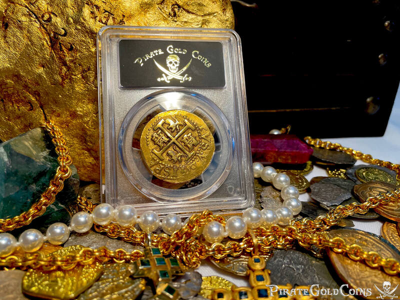 Peru 8 Escudos 1707 "Finest Known" PCGS 62 "1715 Fleet Shipwreck" 18