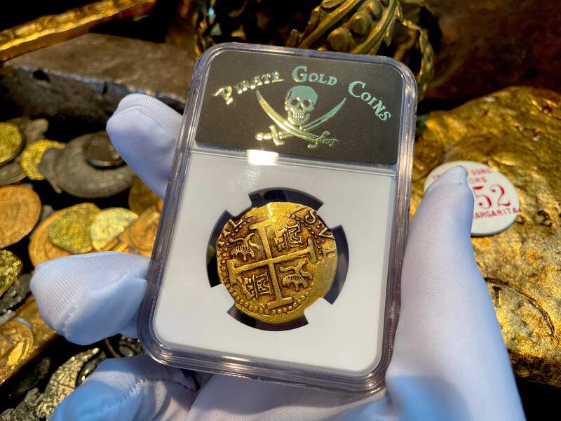 Peru 8 Escudos 1708 "1715 Fleet Shipwreck" NGC 53 11
