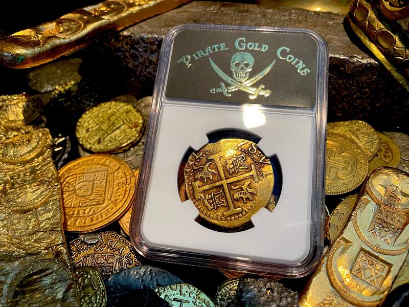 Peru 8 Escudos 1708 "1715 Fleet Shipwreck" NGC 53 19