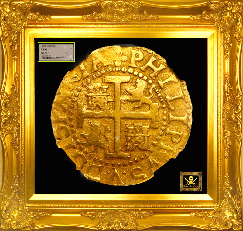 Peru 8 Escudos 1708 "1715 Fleet" NGC 55 3