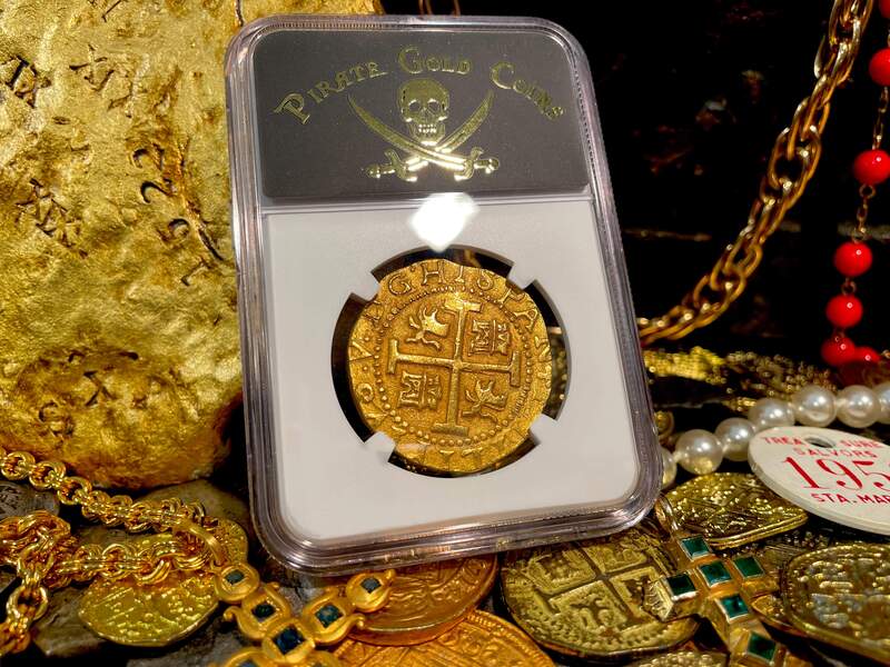 Peru  8 Escudos  1708  "1715 Plate Fleet Shipwreck"  NGC 63  Finest Known! 30