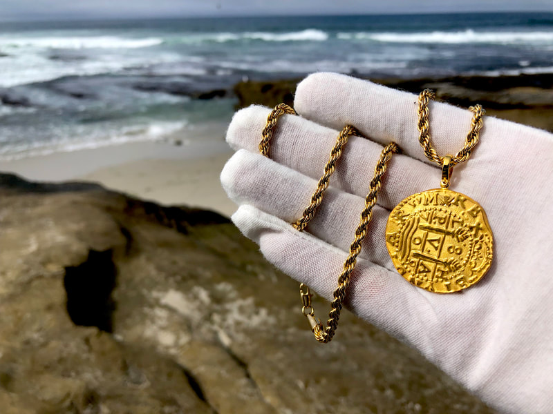 Peru 8 Escudos 1708 "Reproduction" Solid Gold Jewelry Treasures 9