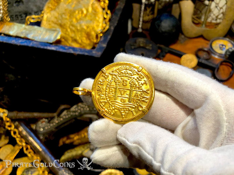 Reproduction Peru 8 Escudos 1708 "Fleet Shipwreck" Pendant 5