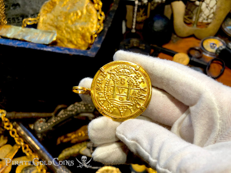 Reproduction Peru 8 Escudos 1708 "Fleet Shipwreck" Pendant 7