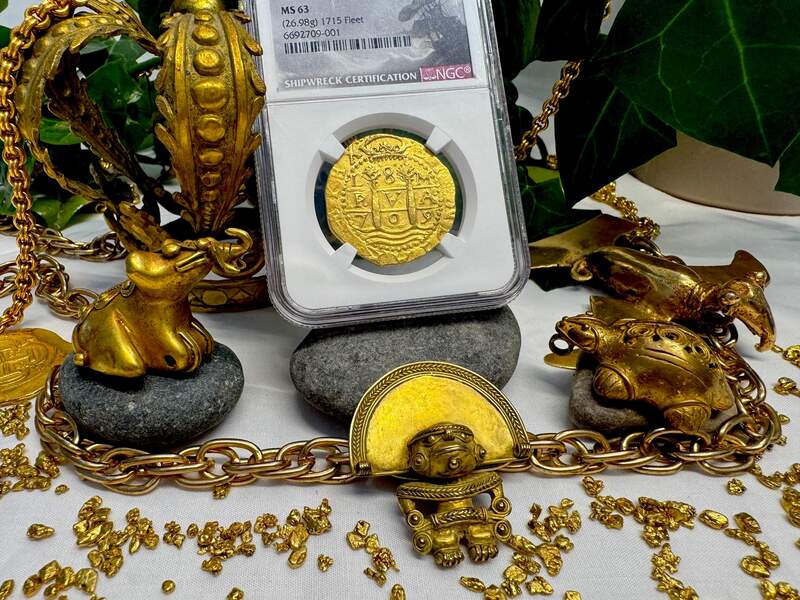 Peru 8 Escudos 1709 "1715 Fleet Shipwreck" NGC 63 12