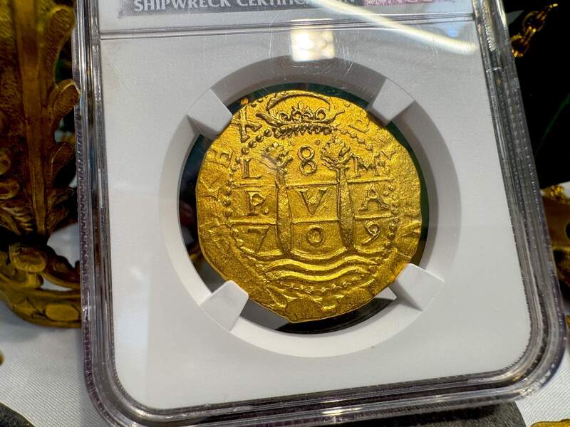 Peru 8 Escudos 1709 "1715 Fleet Shipwreck" NGC 63 14