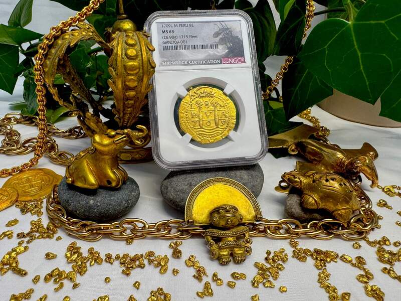 Peru 8 Escudos 1709 "1715 Fleet Shipwreck" NGC 63 17