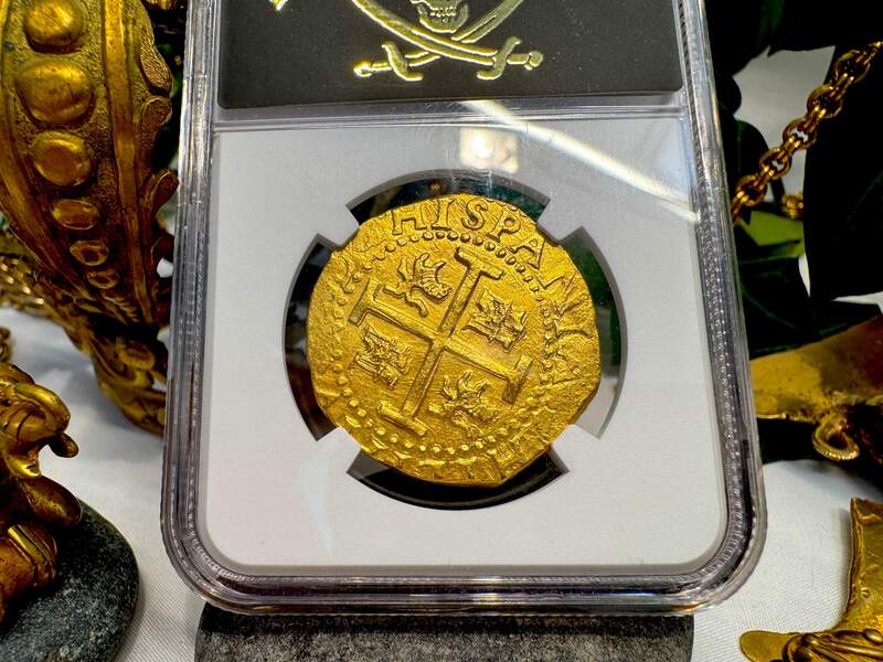 Peru 8 Escudos 1709 "1715 Fleet Shipwreck" NGC 63 25