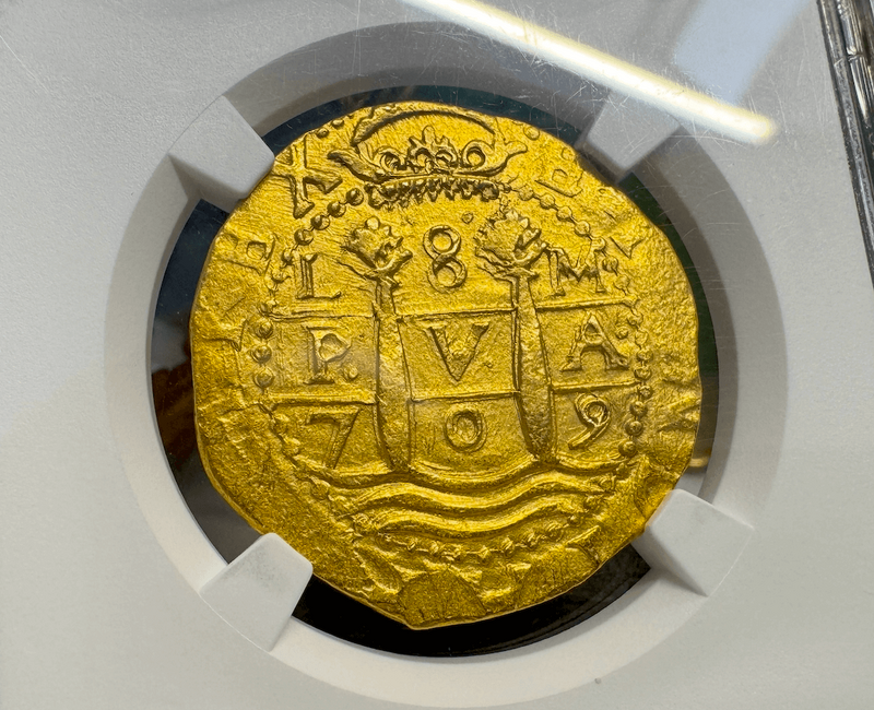 Peru 8 Escudos 1709 "1715 Fleet Shipwreck" NGC 63 4