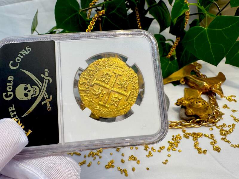 Peru 8 Escudos 1709 "1715 Fleet Shipwreck" NGC 63 34