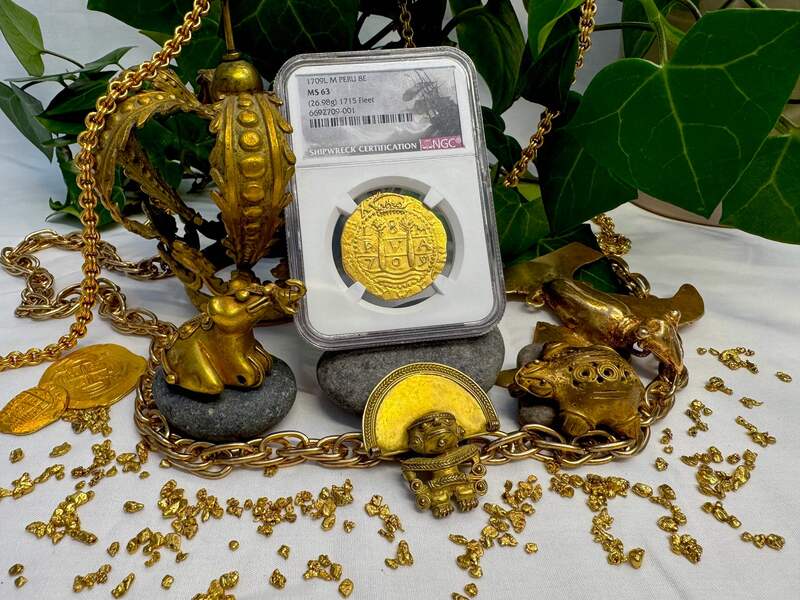 Peru 8 Escudos 1709 "1715 Fleet Shipwreck" NGC 63 6