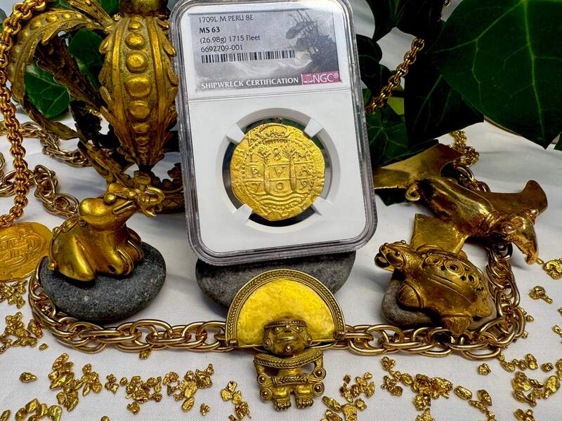 Peru 8 Escudos 1709 "1715 Fleet Shipwreck" NGC 63 10