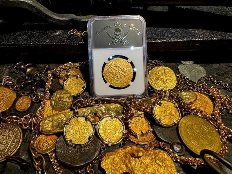 Peru 8 Escudos 1709 "Finest Known- 1715 Fleet Shipwreck" NGC 63 67