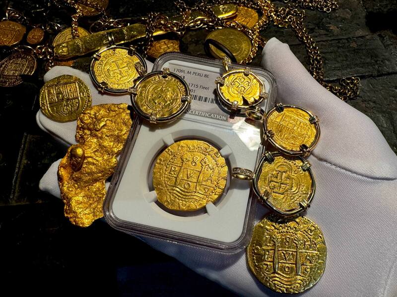 Peru 8 Escudos 1709 "Finest Known- 1715 Fleet Shipwreck" NGC 63 36