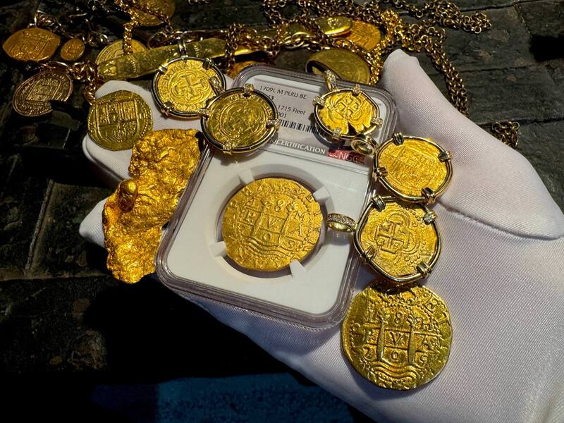 Peru 8 Escudos 1709 "Finest Known- 1715 Fleet Shipwreck" NGC 63 37