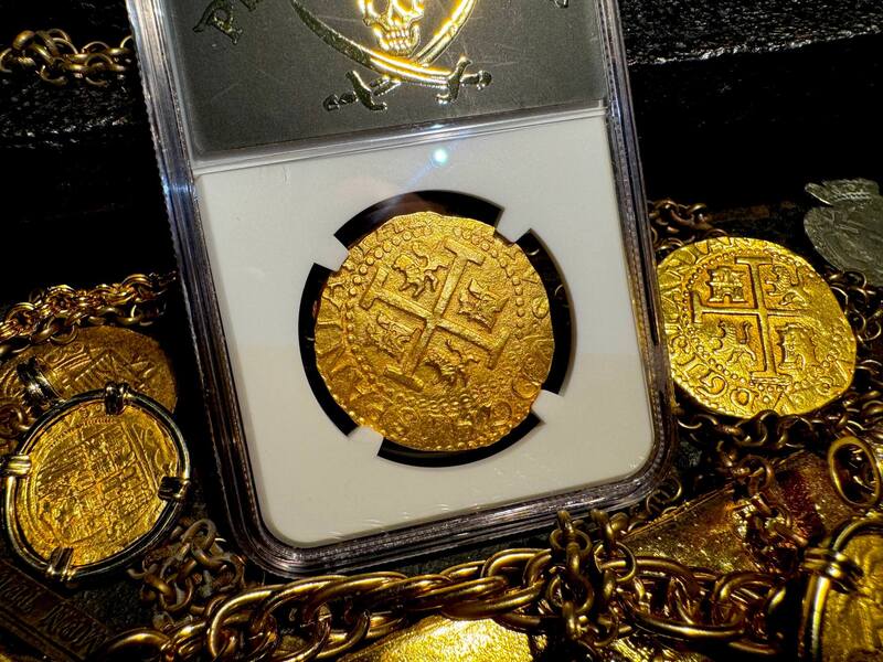 Peru 8 Escudos 1709 "Finest Known- 1715 Fleet Shipwreck" NGC 63 46