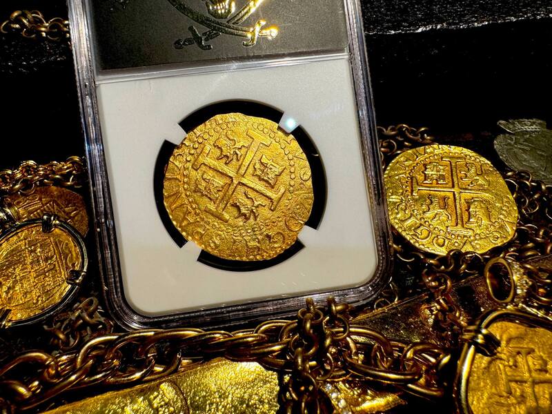 Peru 8 Escudos 1709 "Finest Known- 1715 Fleet Shipwreck" NGC 63 47