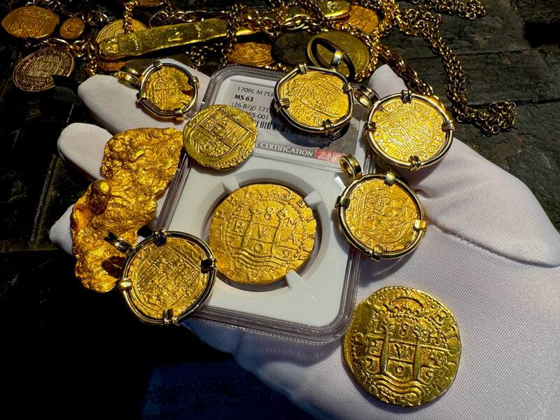 Peru 8 Escudos 1709 "Finest Known- 1715 Fleet Shipwreck" NGC 63 28