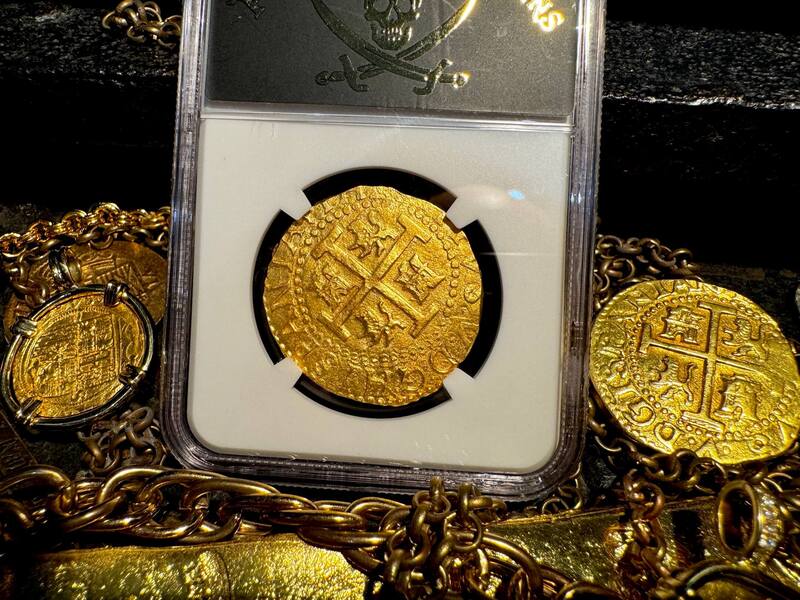 Peru 8 Escudos 1709 "Finest Known- 1715 Fleet Shipwreck" NGC 63 54