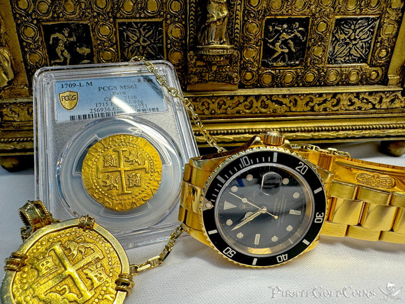 Peru 8 Escudos 1709 "2nd Finest- 1715 Fleet Shipwreck" PCGS 62 20