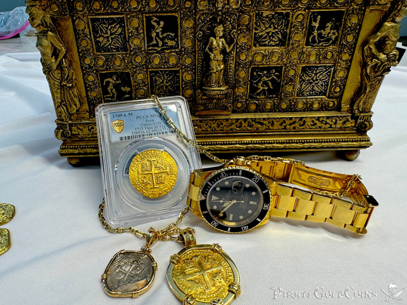 Peru 8 Escudos 1709 "2nd Finest- 1715 Fleet Shipwreck" PCGS 62 18