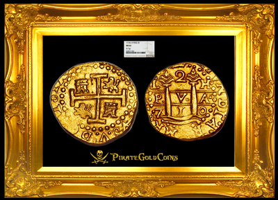 Peru  2 Escudos  1710  "1715 Plate Fleet Shipwreck"  NGC 62  Mel Fisher COA 4