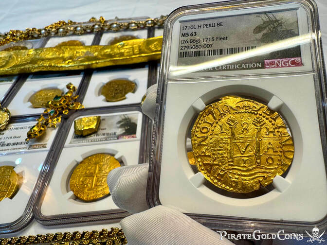 Peru 8 Escudos 1710 "Finest Known! 1715 Fleet Shipwreck" NGC 63 22