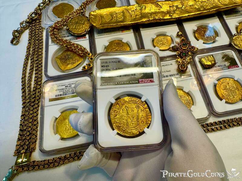 Peru 8 Escudos 1710 "Finest Known! 1715 Fleet Shipwreck" NGC 63 27