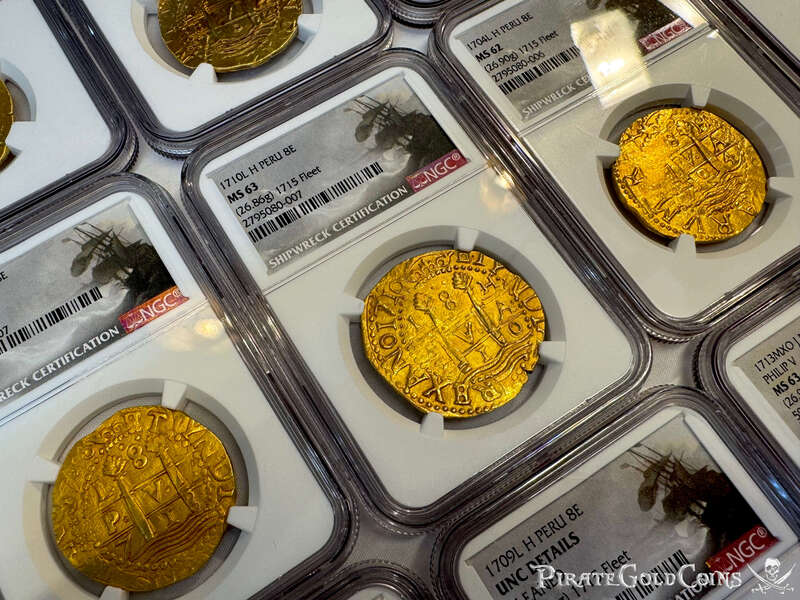 Peru 8 Escudos 1710 "Finest Known! 1715 Fleet Shipwreck" NGC 63 26