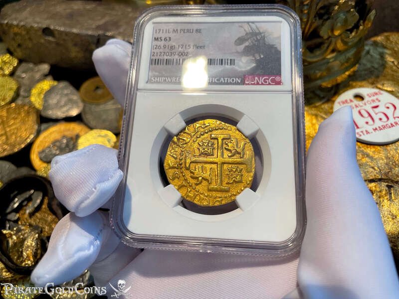 Peru 8 Escudos 1711 "1715 Fleet Shipwreck" NGC 63 2