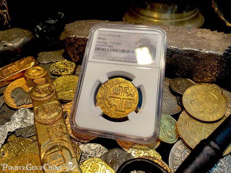 Peru 8 Escudos 1711 "1715 Fleet Shipwreck" NGC 63 7