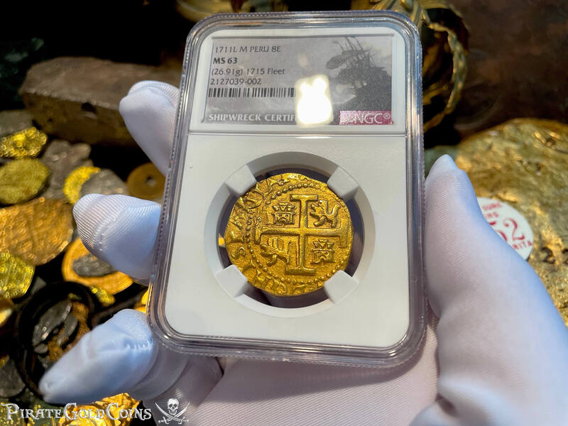 Peru 8 Escudos 1711 "1715 Fleet Shipwreck" NGC 63 8