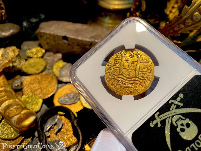 Peru 8 Escudos 1711 "1715 Fleet Shipwreck" NGC 63 14