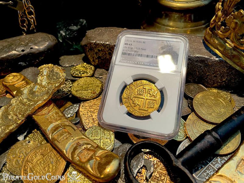 Peru 8 Escudos 1711 "1715 Fleet Shipwreck" NGC 63 19