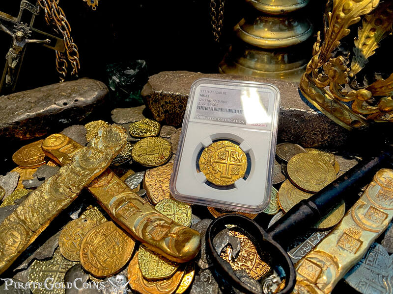 Peru 8 Escudos 1711 "1715 Fleet Shipwreck" NGC 63 20