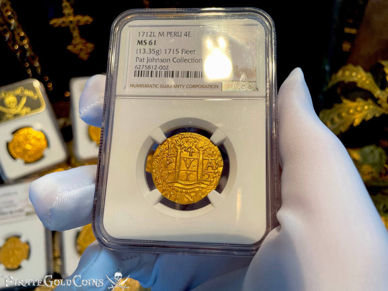 Peru 4 Escudos 1712 "Only 6 Known! 1715 Fleet Shipwreck" NGC 61 3