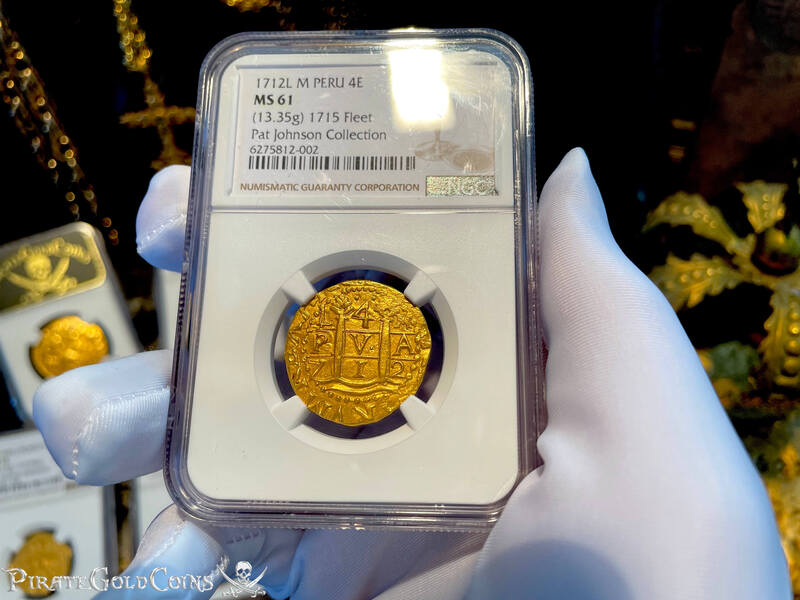 Peru 4 Escudos 1712 "Only 6 Known! 1715 Fleet Shipwreck" NGC 61 4