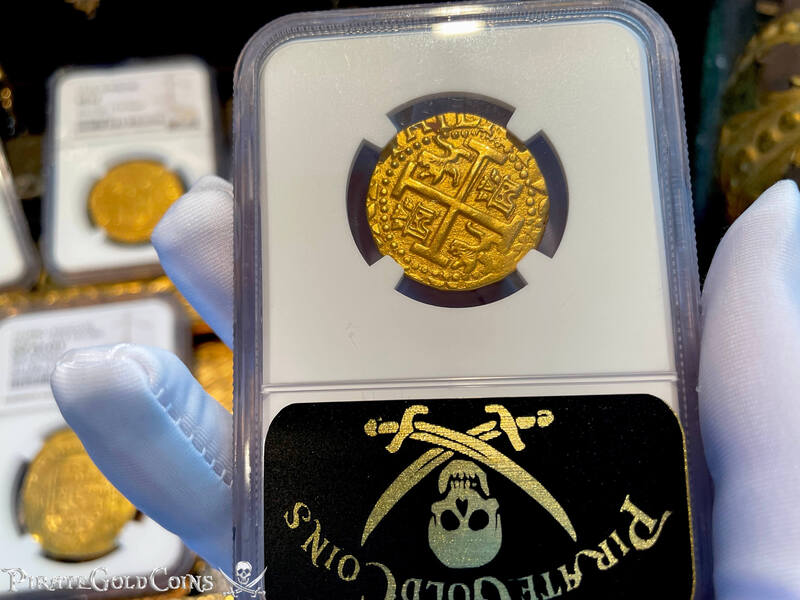 Peru 4 Escudos 1712 "Only 6 Known! 1715 Fleet Shipwreck" NGC 61 13