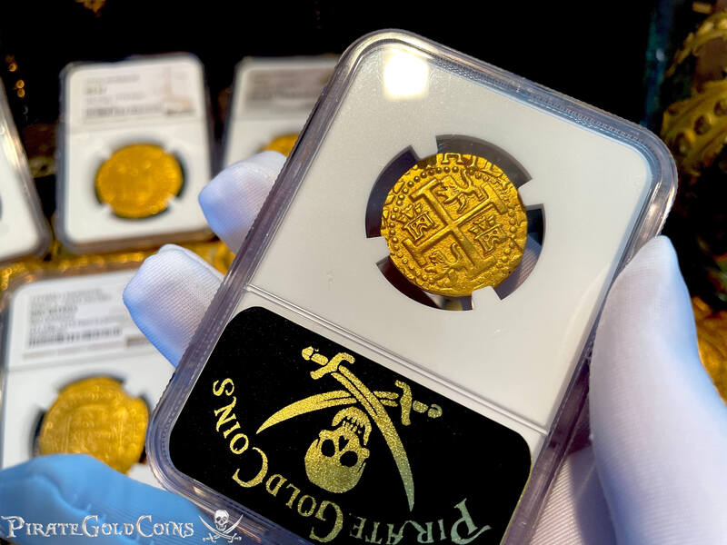 Peru 4 Escudos 1712 "Only 6 Known! 1715 Fleet Shipwreck" NGC 61 15