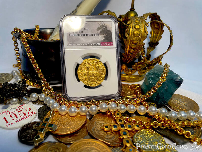 Peru 8 Escudos 1712 Double Date "1715 Fleet Shipwreck" NGC 58 6