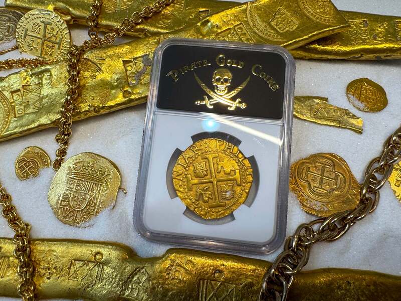 Peru 8 Escudos 1712 "1715 Fleet Shipwreck" NGC 62 27