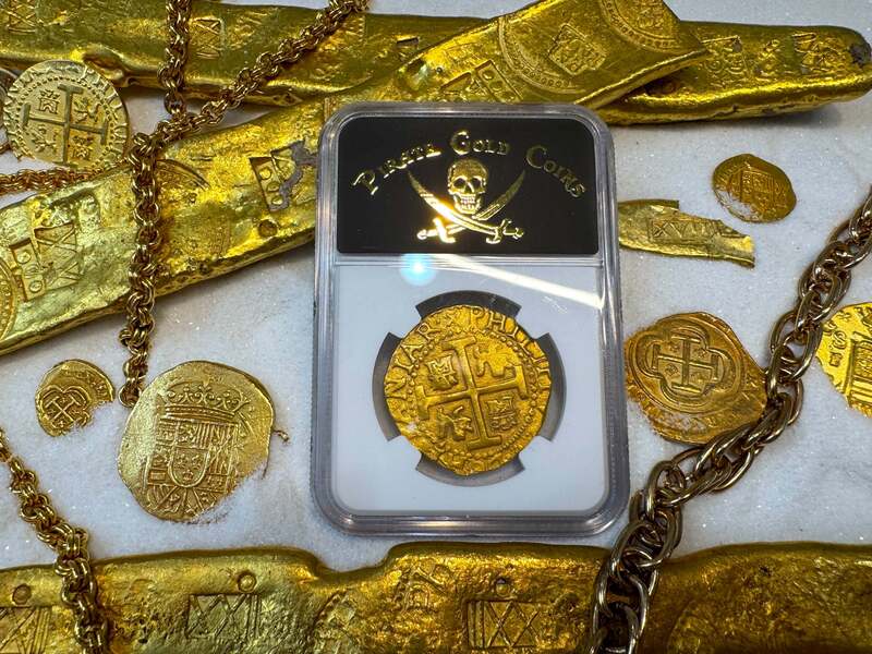 Peru 8 Escudos 1712 "1715 Fleet Shipwreck" NGC 62 16