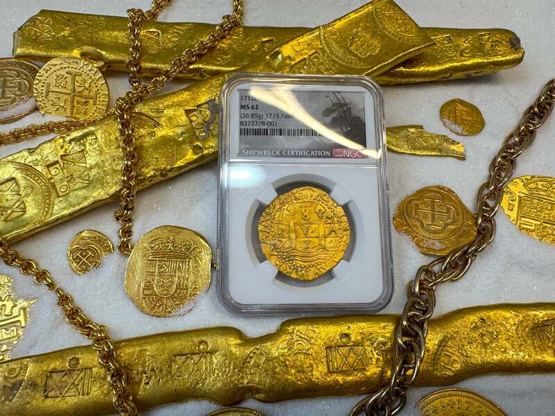 Peru 8 Escudos 1712 "1715 Fleet Shipwreck" NGC 62 5