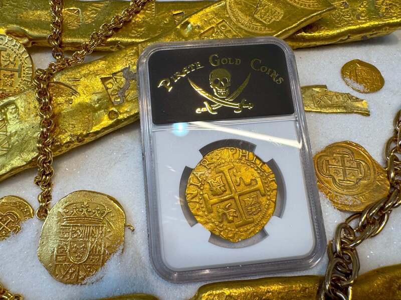 Peru 8 Escudos 1712 "1715 Fleet Shipwreck" NGC 62 26