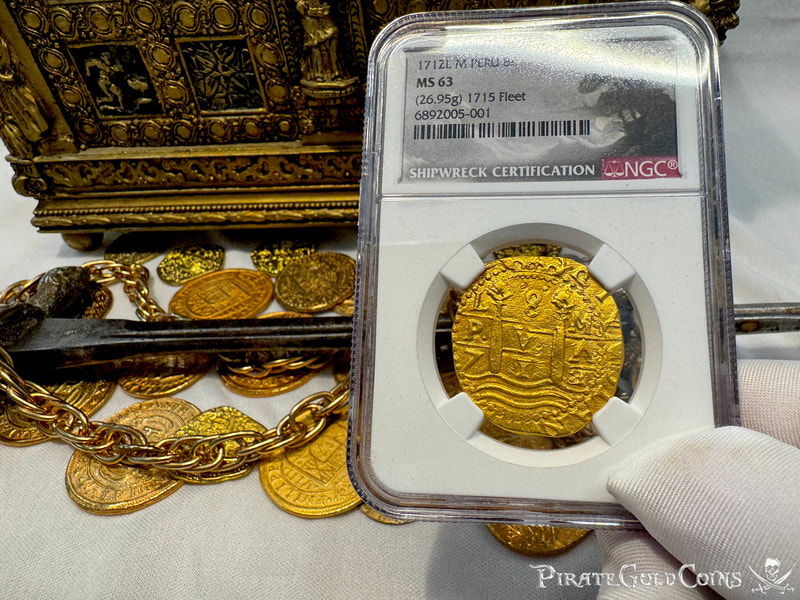 Peru 8 Escudos 1712 "1715 Fleet Shipwreck" NGC 63 34