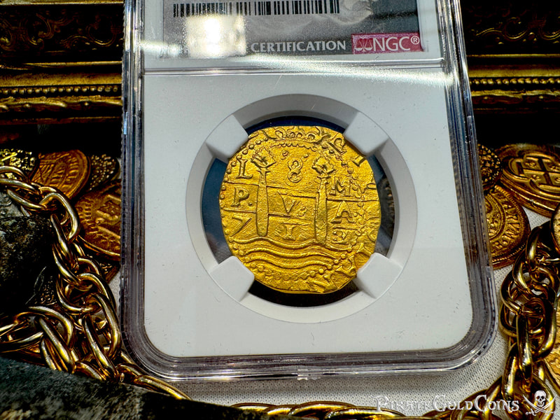 Peru 8 Escudos 1712 "1715 Fleet Shipwreck" NGC 63 17