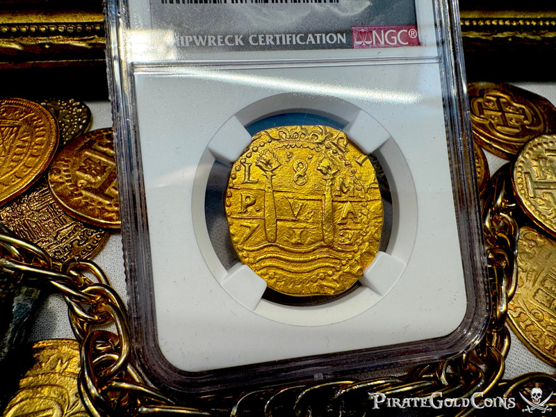 Peru 8 Escudos 1712 "1715 Fleet Shipwreck" NGC 63 5