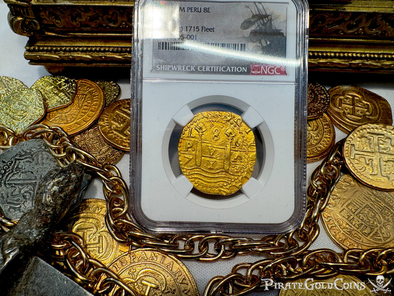 Peru 8 Escudos 1712 "1715 Fleet Shipwreck" NGC 63 6
